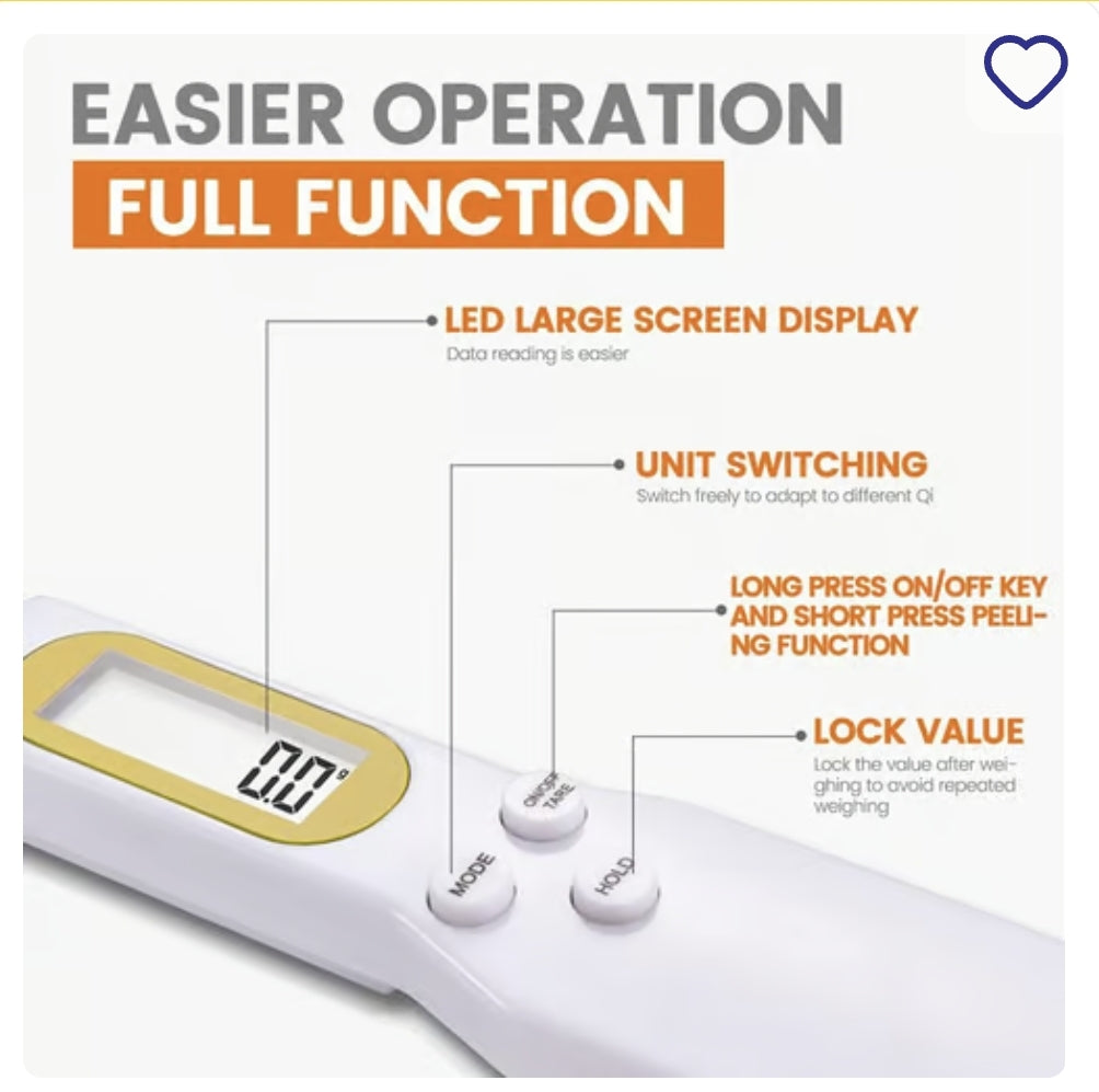 Portable 500g/0.1g Kitchen Measuring Spoons Electronic Spoon Weight Food LCD Display Food Scale