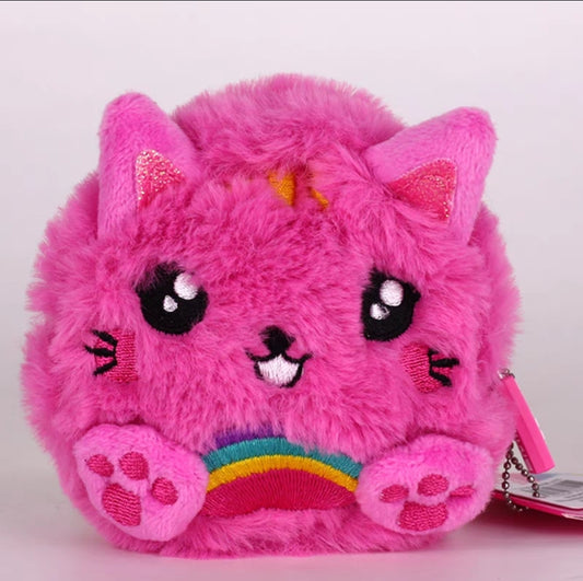 Smiggle Fluffy Pink cat Keychain Bag Charm