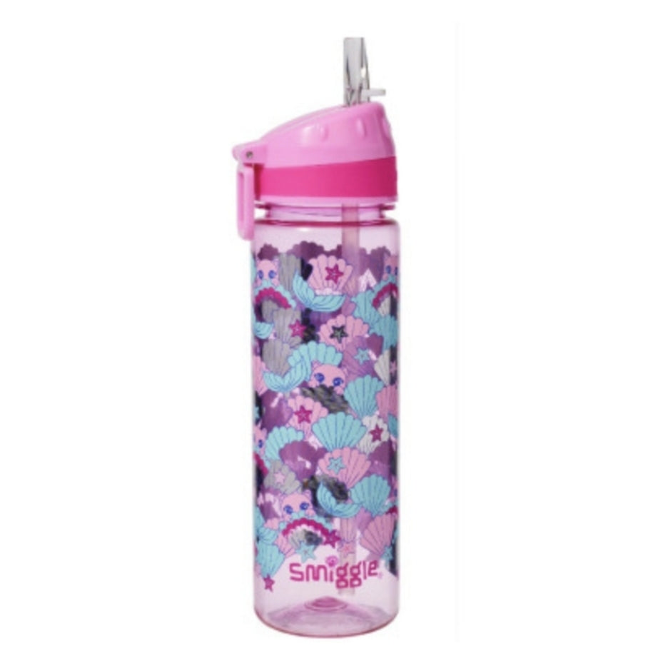 Smiggle Flow Drink Bottle with Flip Top Spout Pink for Kids age 3Y+ 650 ml
