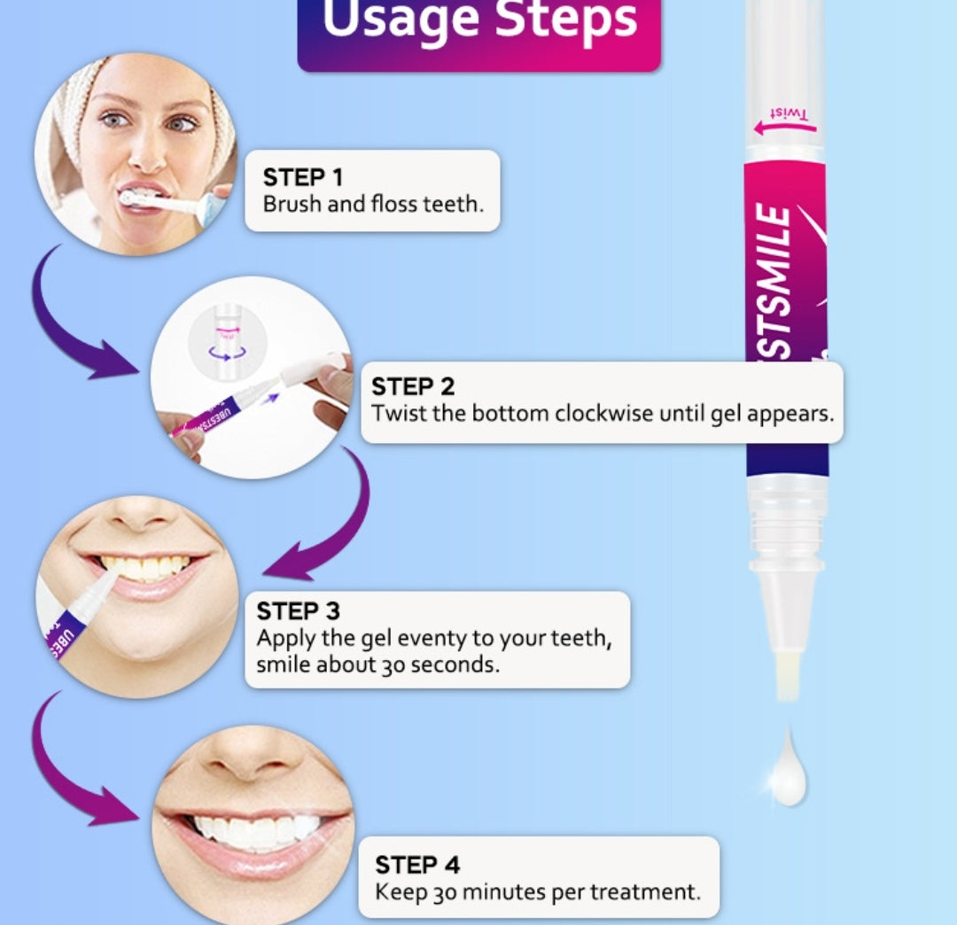 Teeth Whitening Gel. Ubestsmile pen.