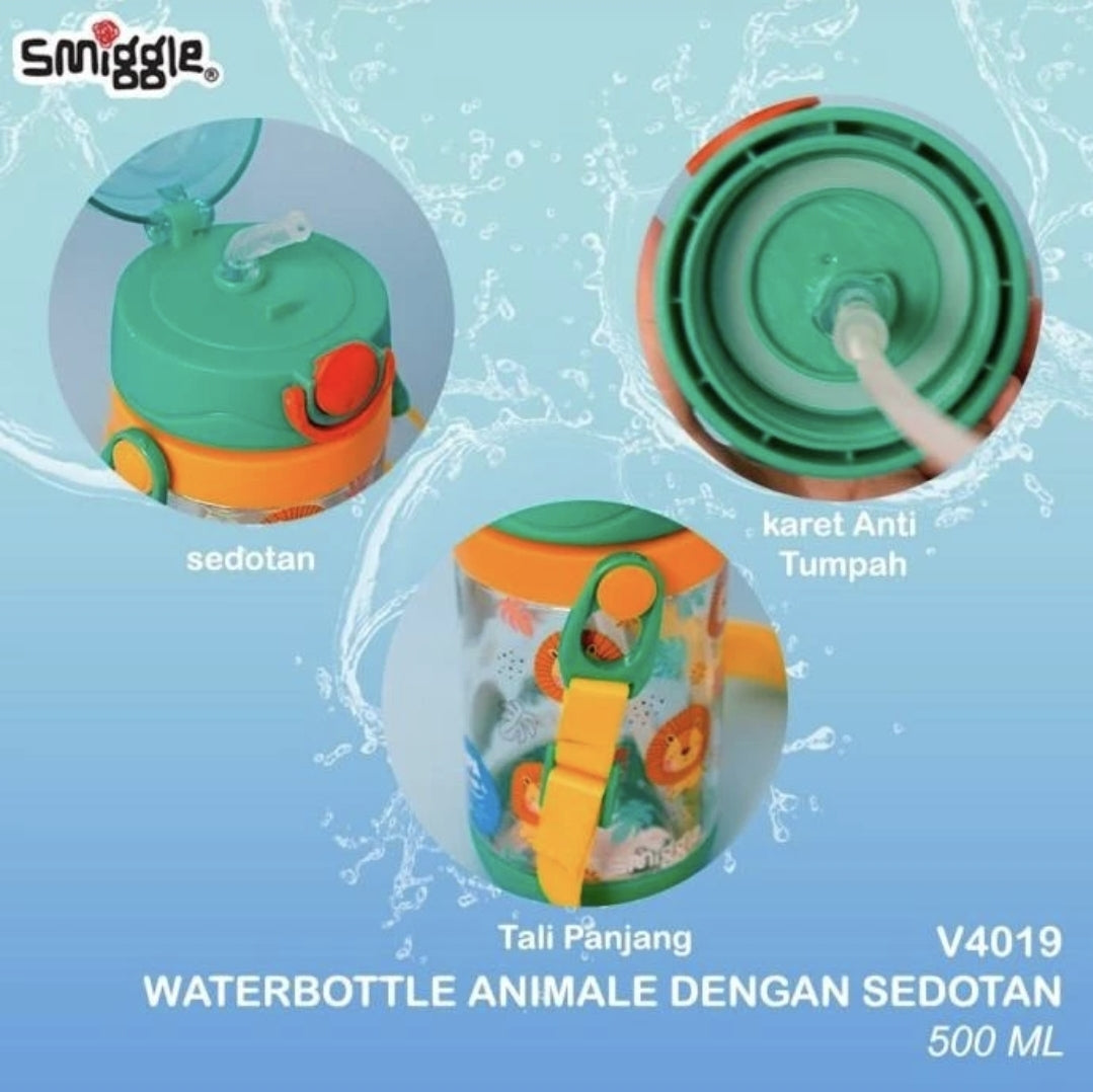 SMIGGLE Bottle 500 ML 18cm BPA Free Lion Design