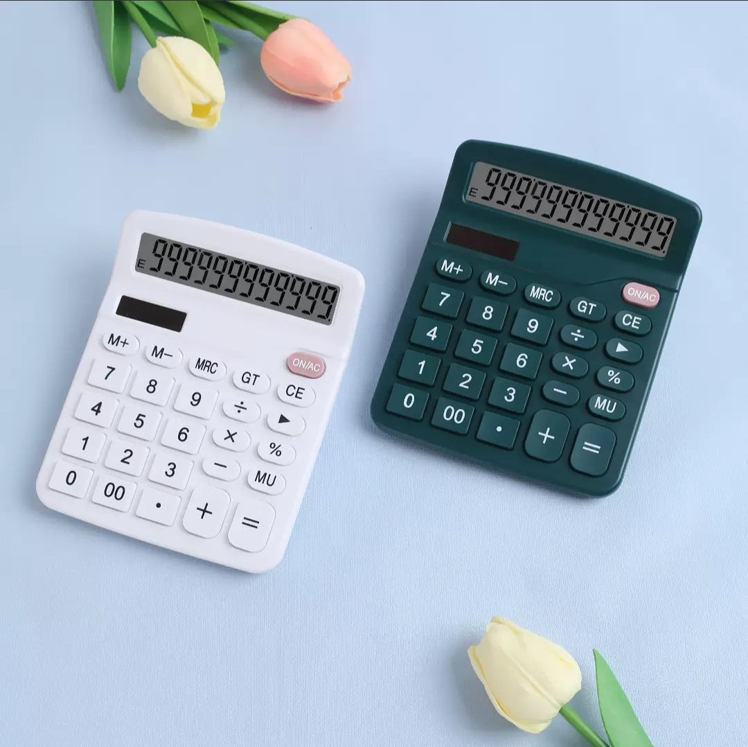 Mini Calculator Clear Screen Display Comfortable 12 Digits Buttons Non-breakable