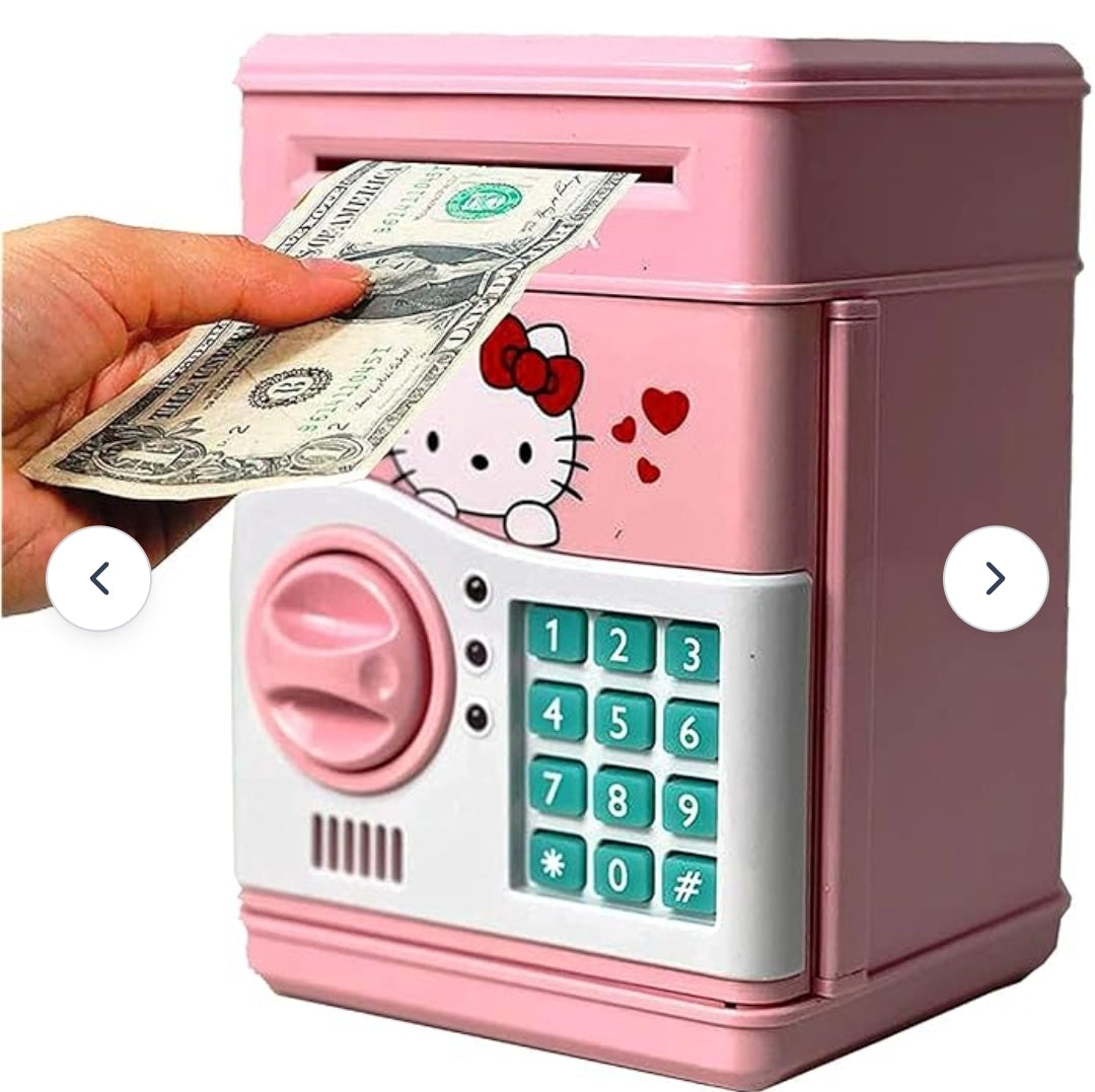 Hello Kitty Money Safe Kids Piggy Savings Bank with Electronic Lock