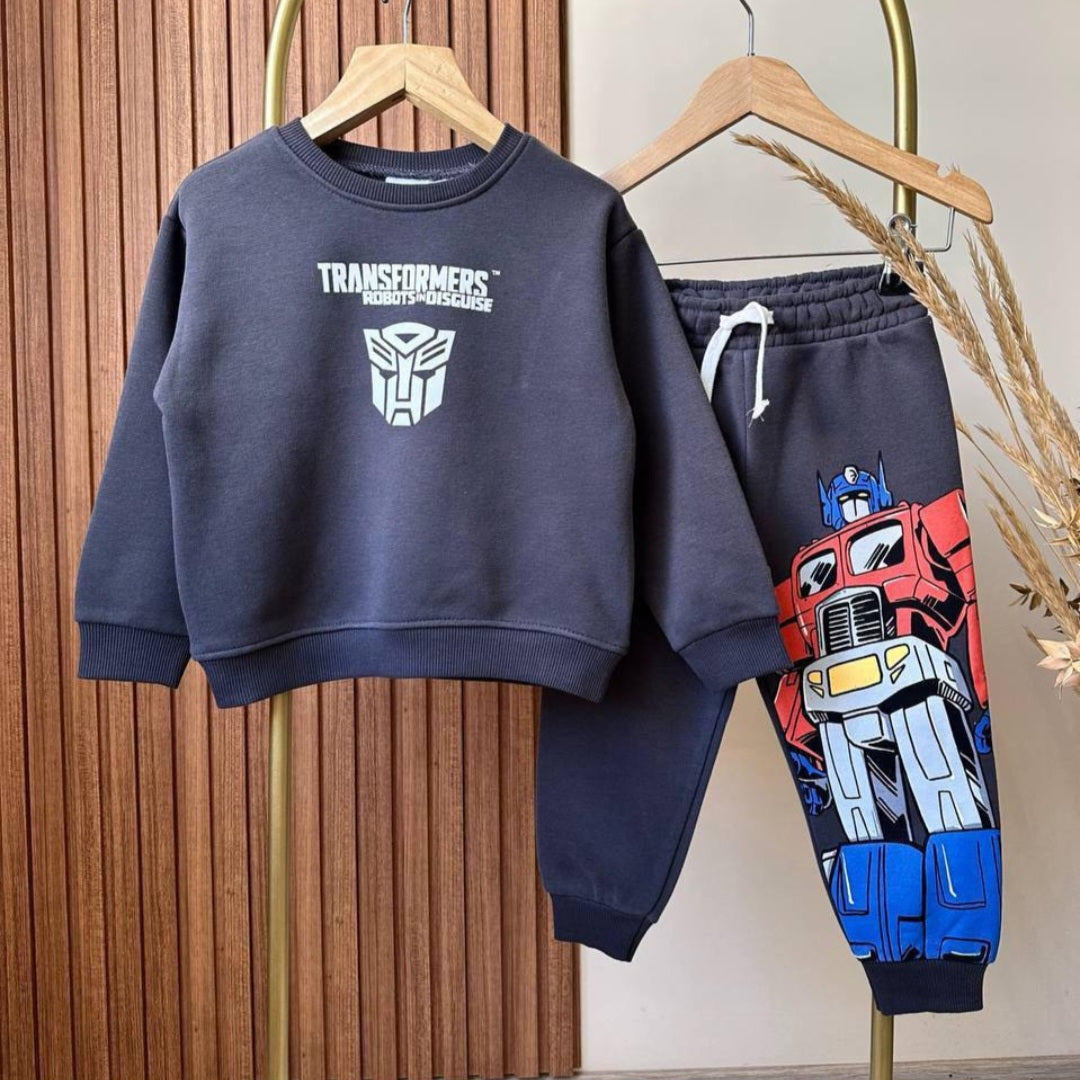 Cotton Transformer Design Outfit For 3-10y