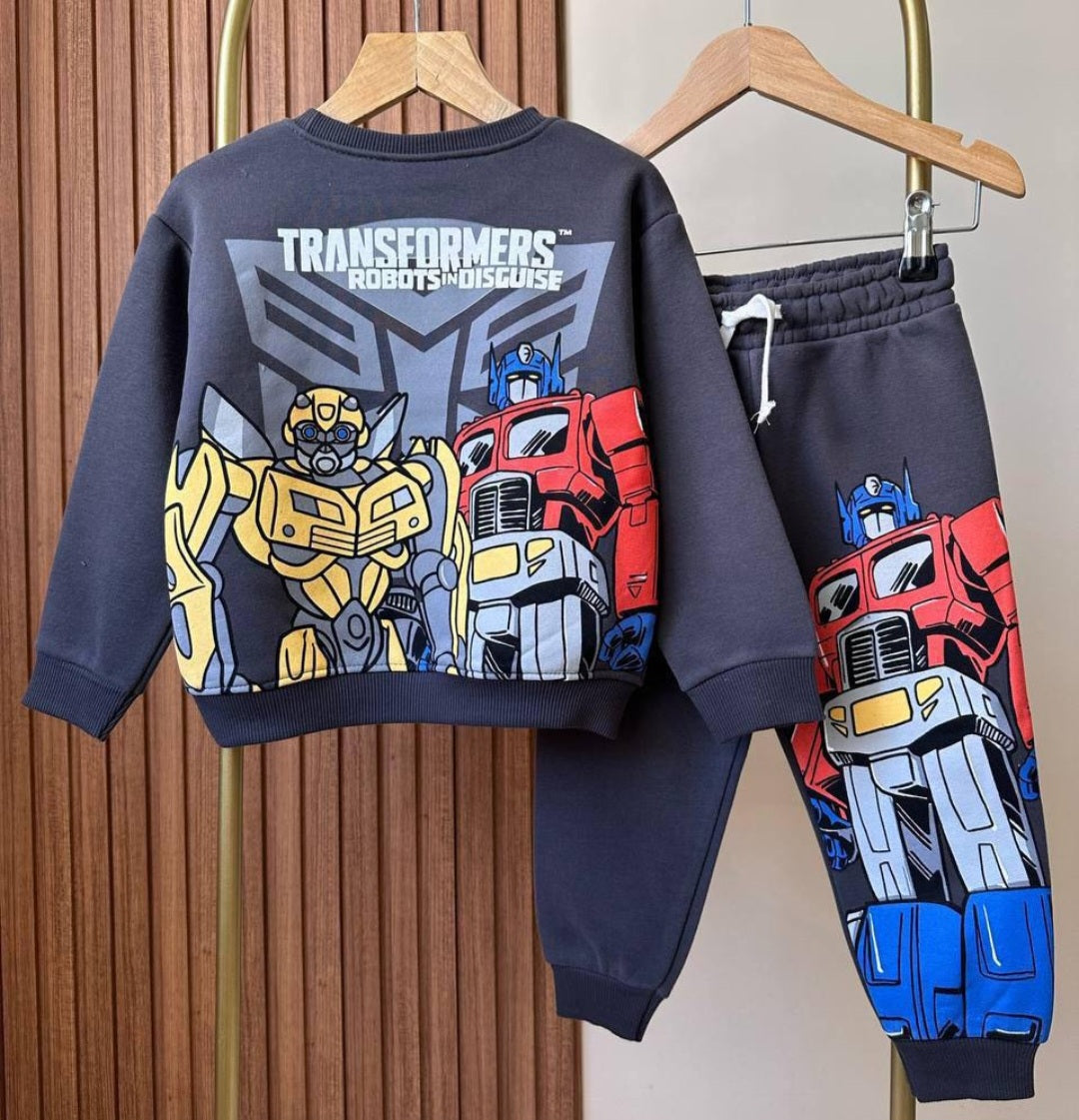 Cotton Transformer Design Outfit For 3-10y