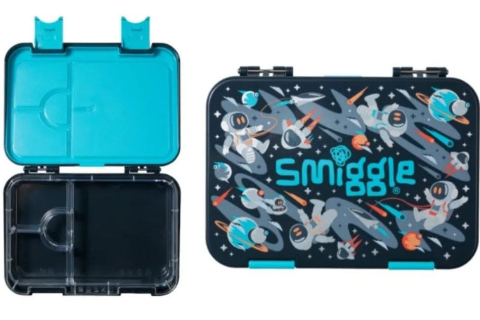 Smiggle Lunch Box Bento Space Design 21x15x4.5