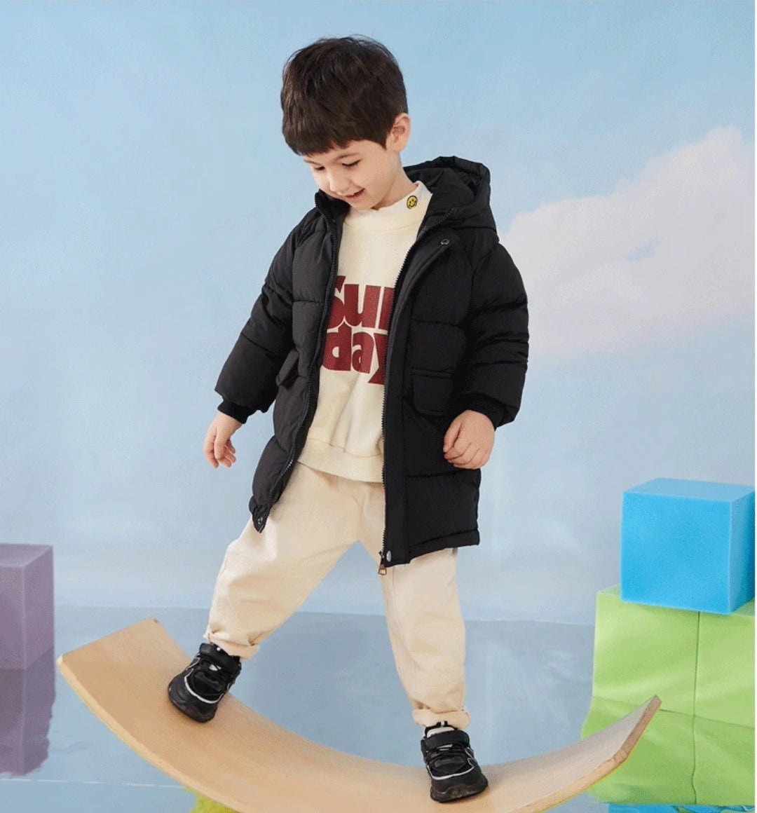 Winter Warm Black Jacket Size 4-8y