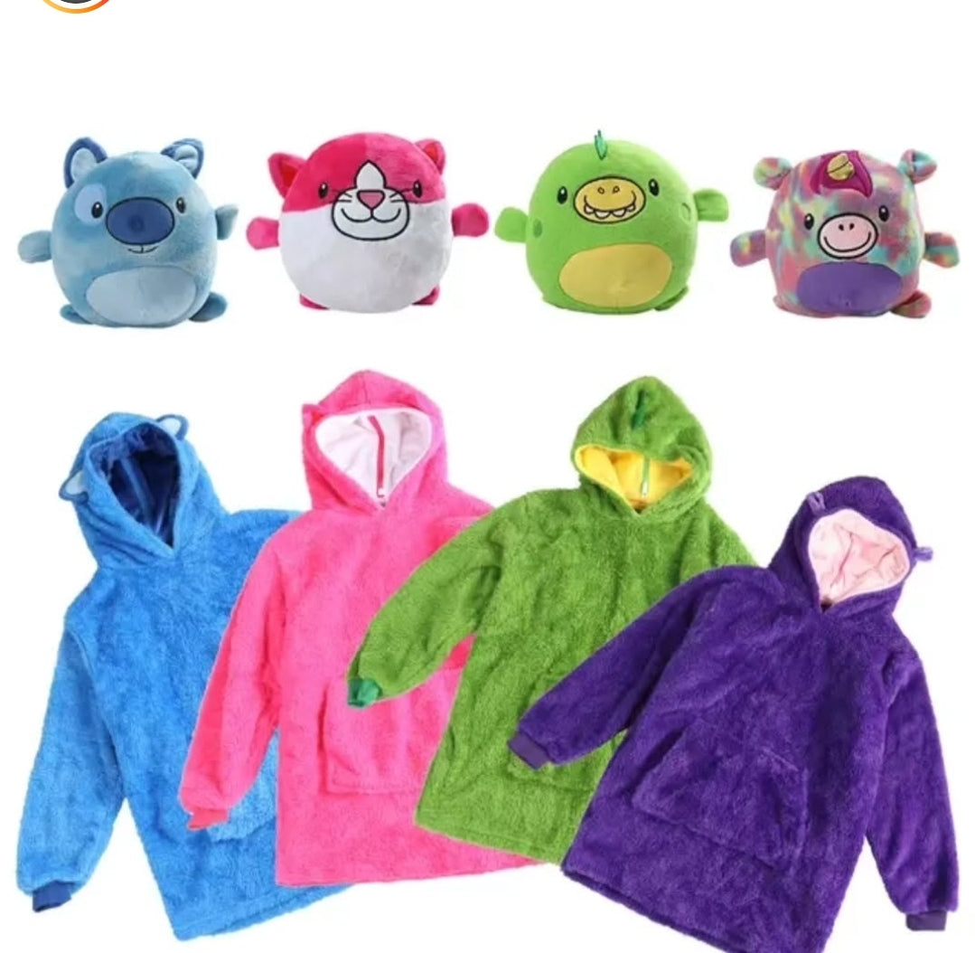 Huggle Pets 2-in-1 Plush Hoodie & Toy with Gift Box | 3–11Y