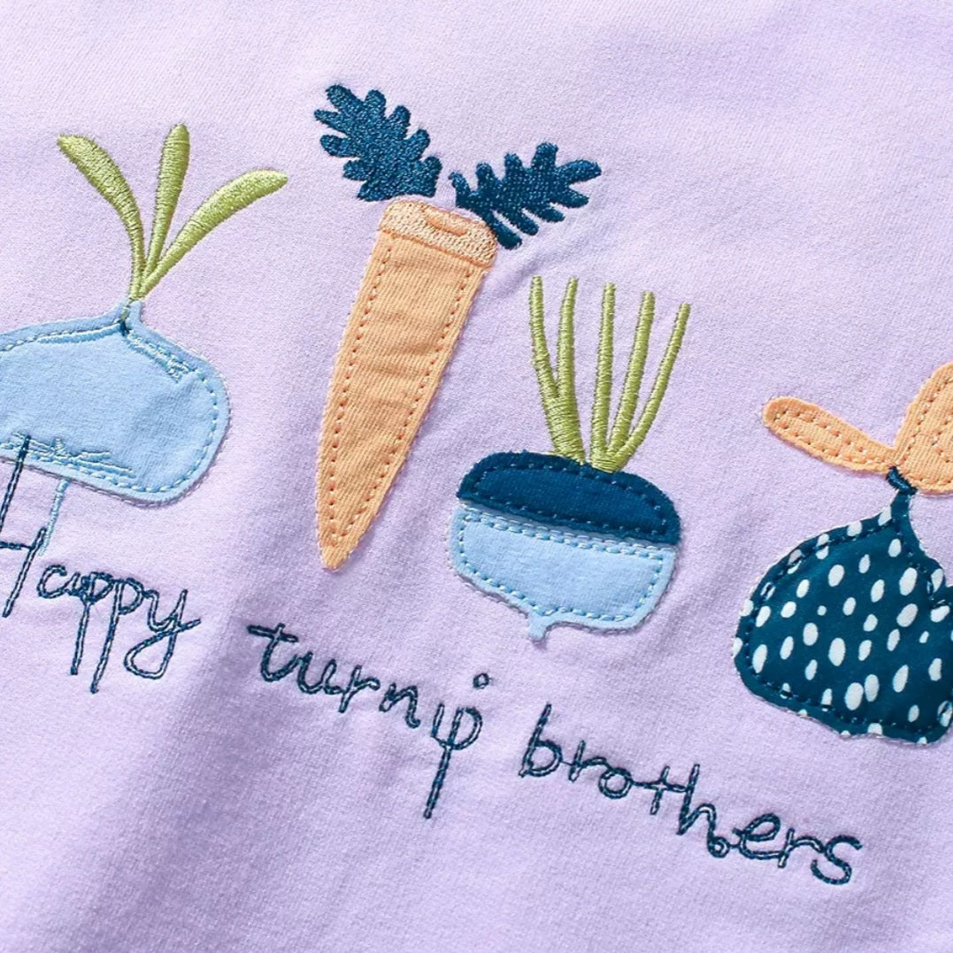 Vegetables Design 100% Cotton Set For Girls 2-7y