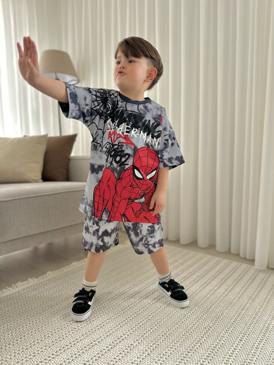 .Outfit For Boys Spiderman Design Size 3-10y