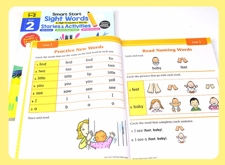 Smart Start-Sight Words&High Frequency Words Evan-Moor Grades pk-Gr2