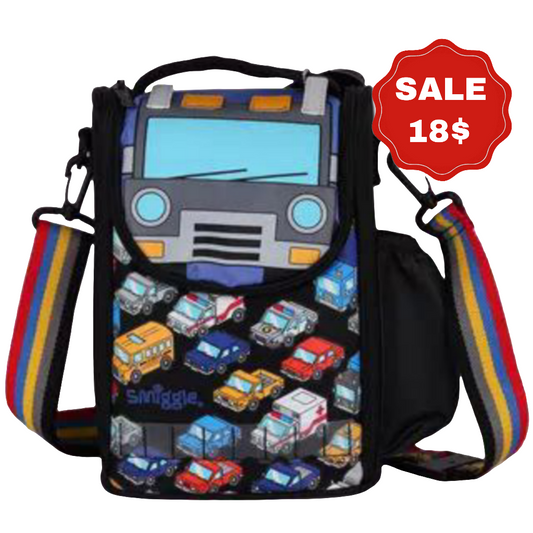 Smiggle Lunch Bag vehicles Design 26cm
