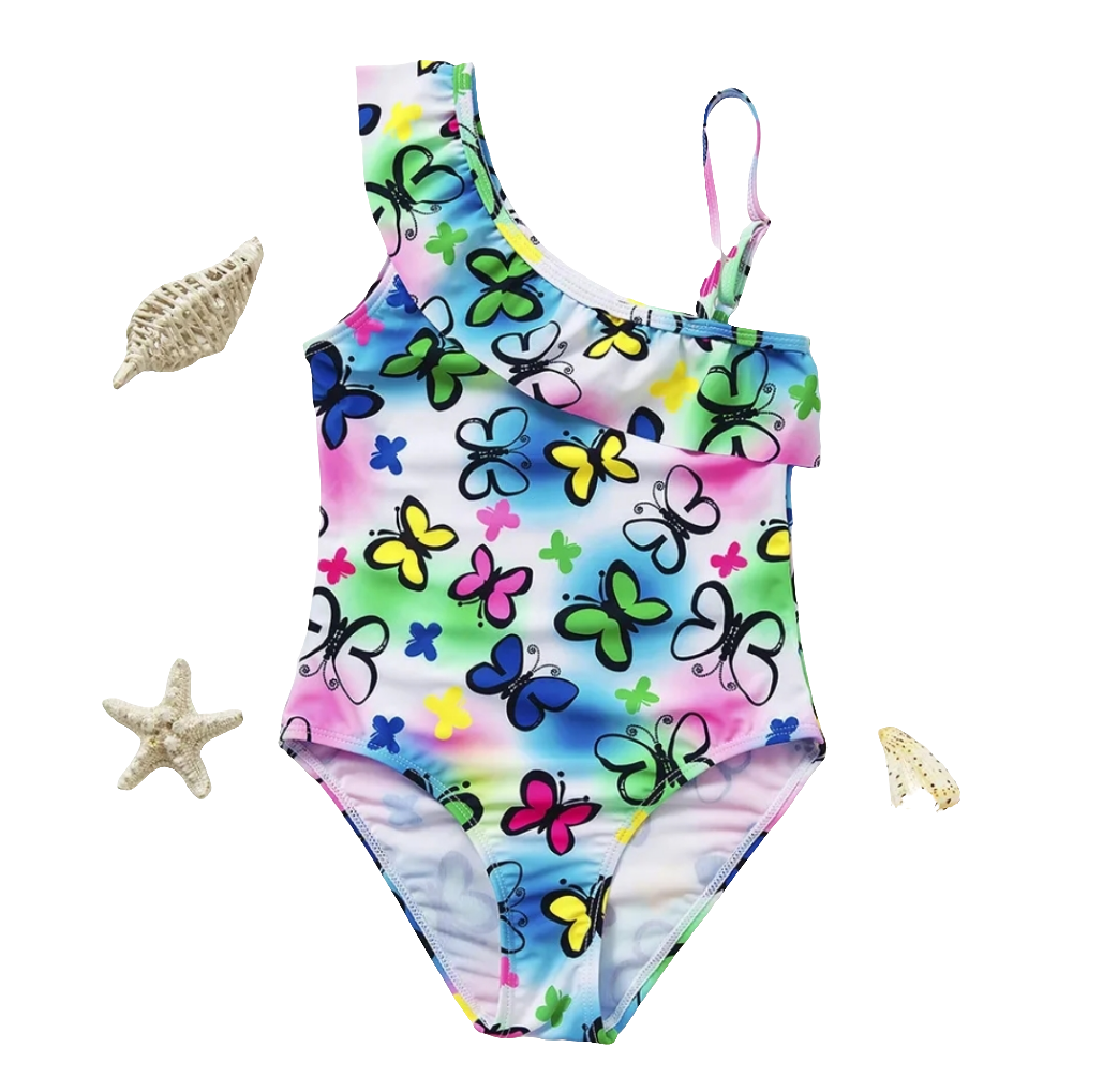 Stylish Kids Swimsuits: Perfect for Summer Fun Butterfly Design Size 2-8y