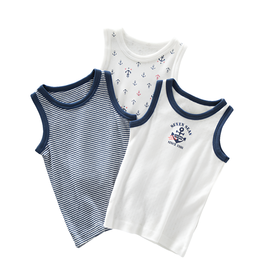 Underwear Base Shirts For Kids Pack Of 3 Pcs For Boys Size 2-12y