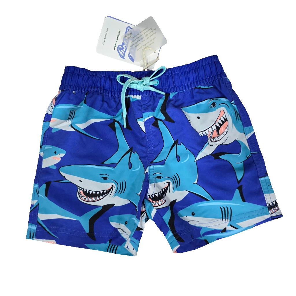 Shark Design Boys Swimsuit For 2-8y