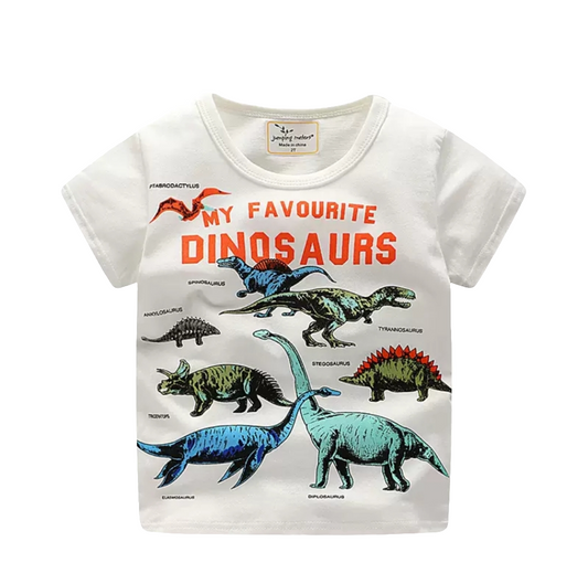 High quality Cotton T-shirt for Boy 4-6y With Dinosaur Design