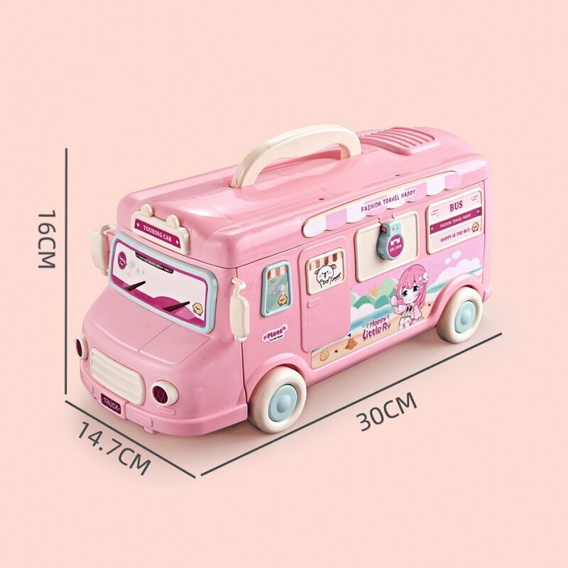 2 in 1 camper and dollhouse set with light and sound effects
