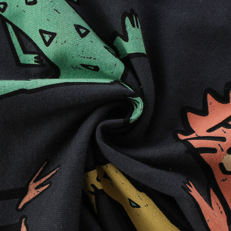 T-shirt For Boys Cartoon Animal Graphic Cotton 100% Size 6-8