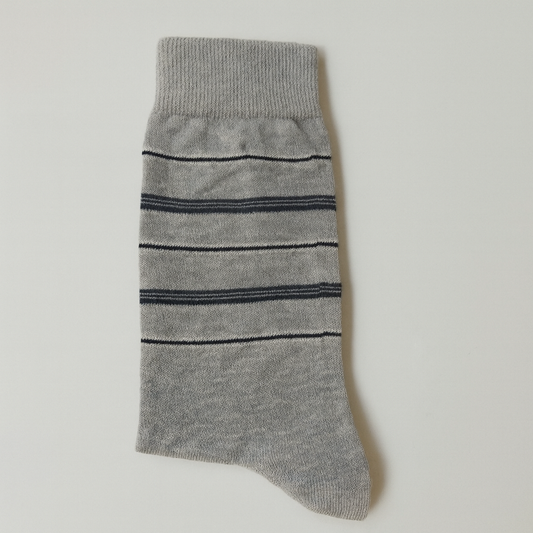 Long Socks Light Grey Cotton Size 40-42