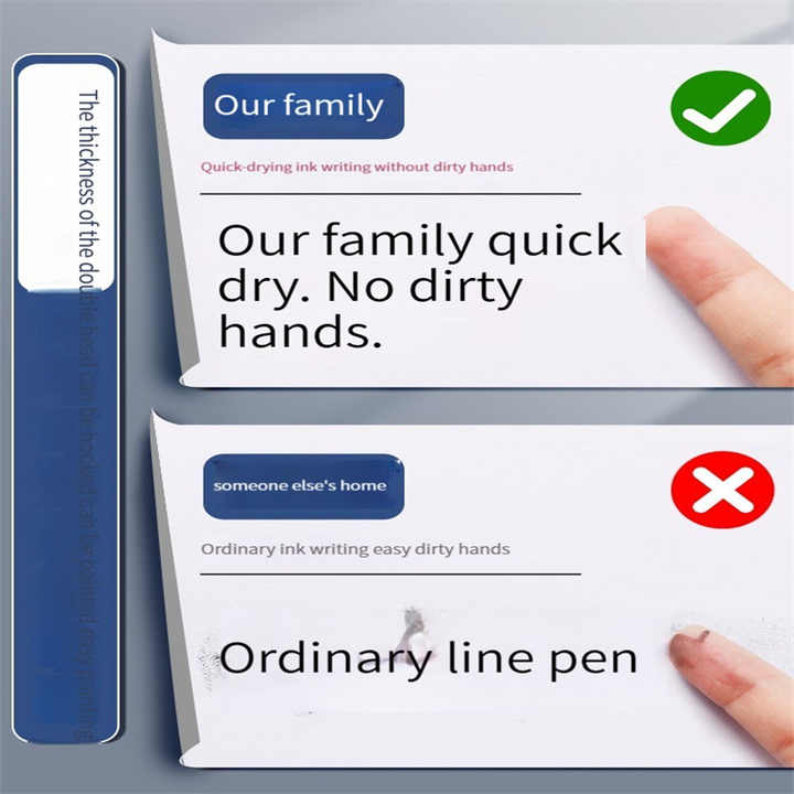 Marker With Black Head Pen For Art Double Sided