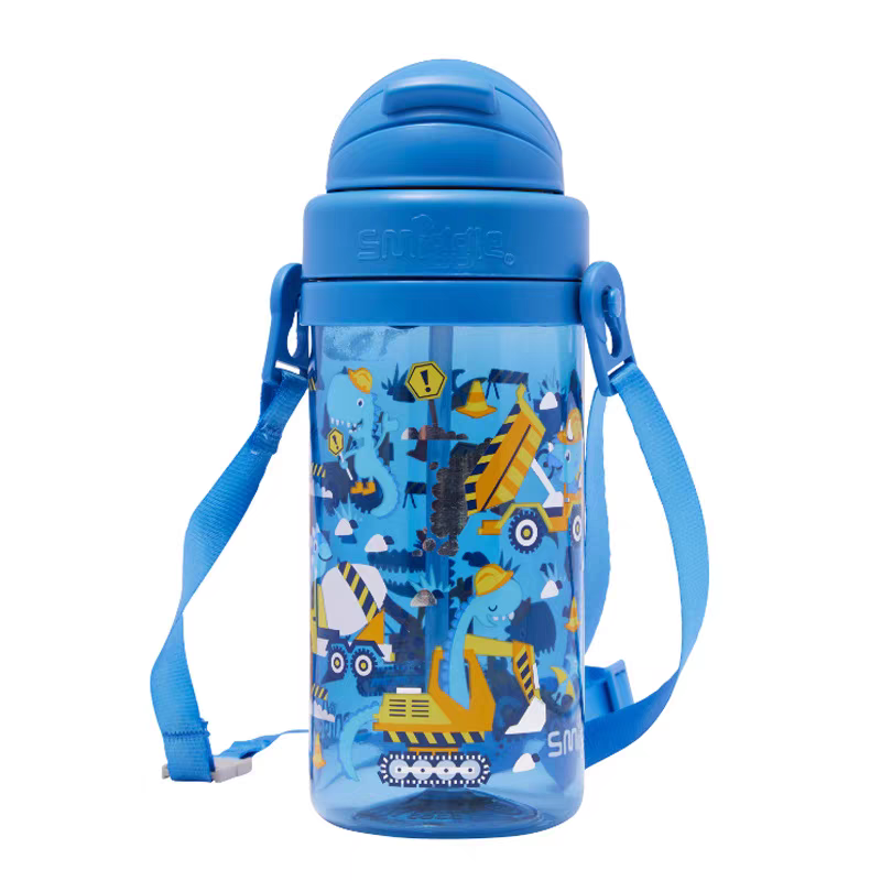 Smiggle Track Design 4pcs Set Backpack 38cm Case Lunch Bag Bottle