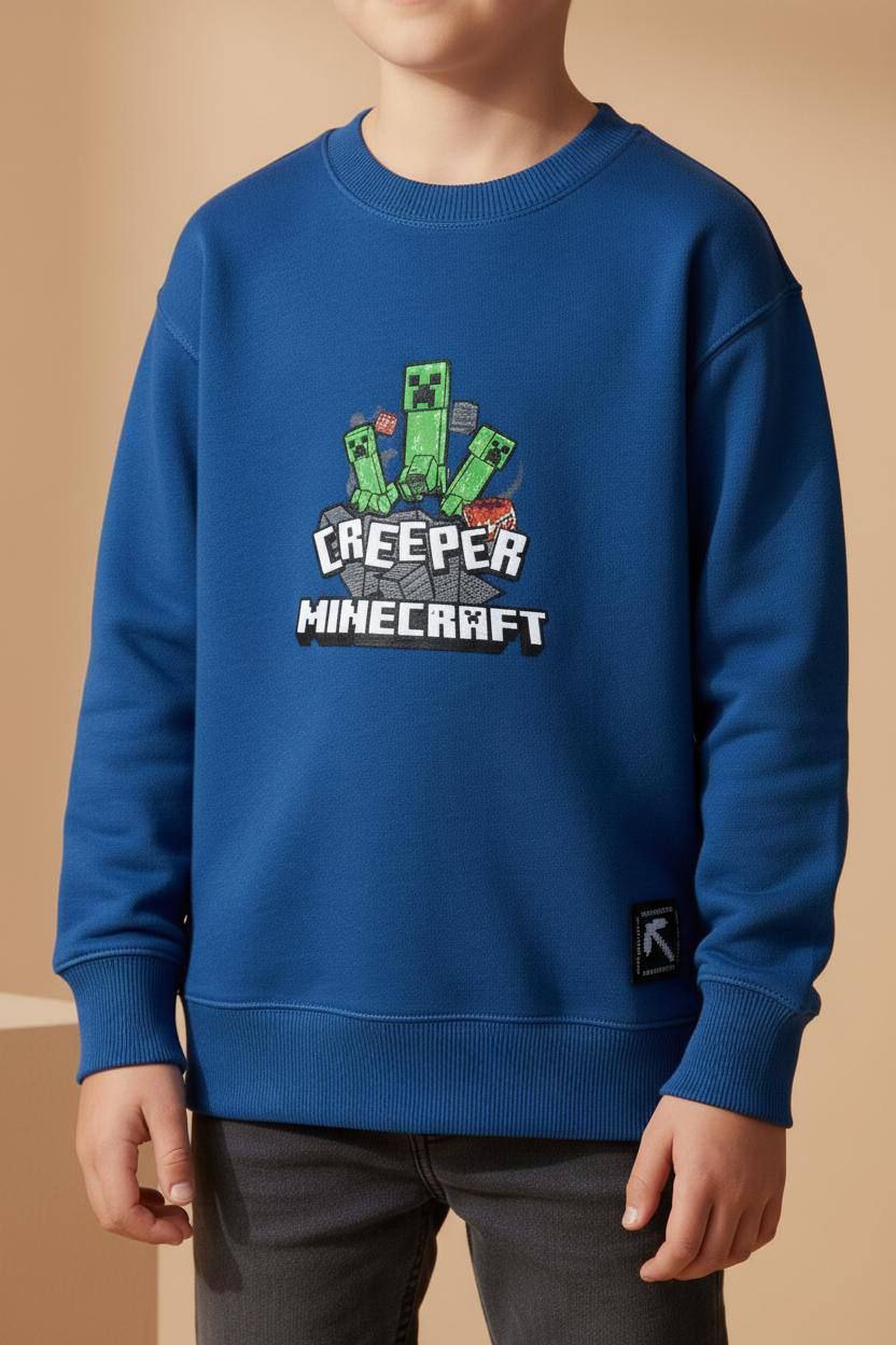 Sweater For Boys Creeper Minecraft Design Size 5-14y