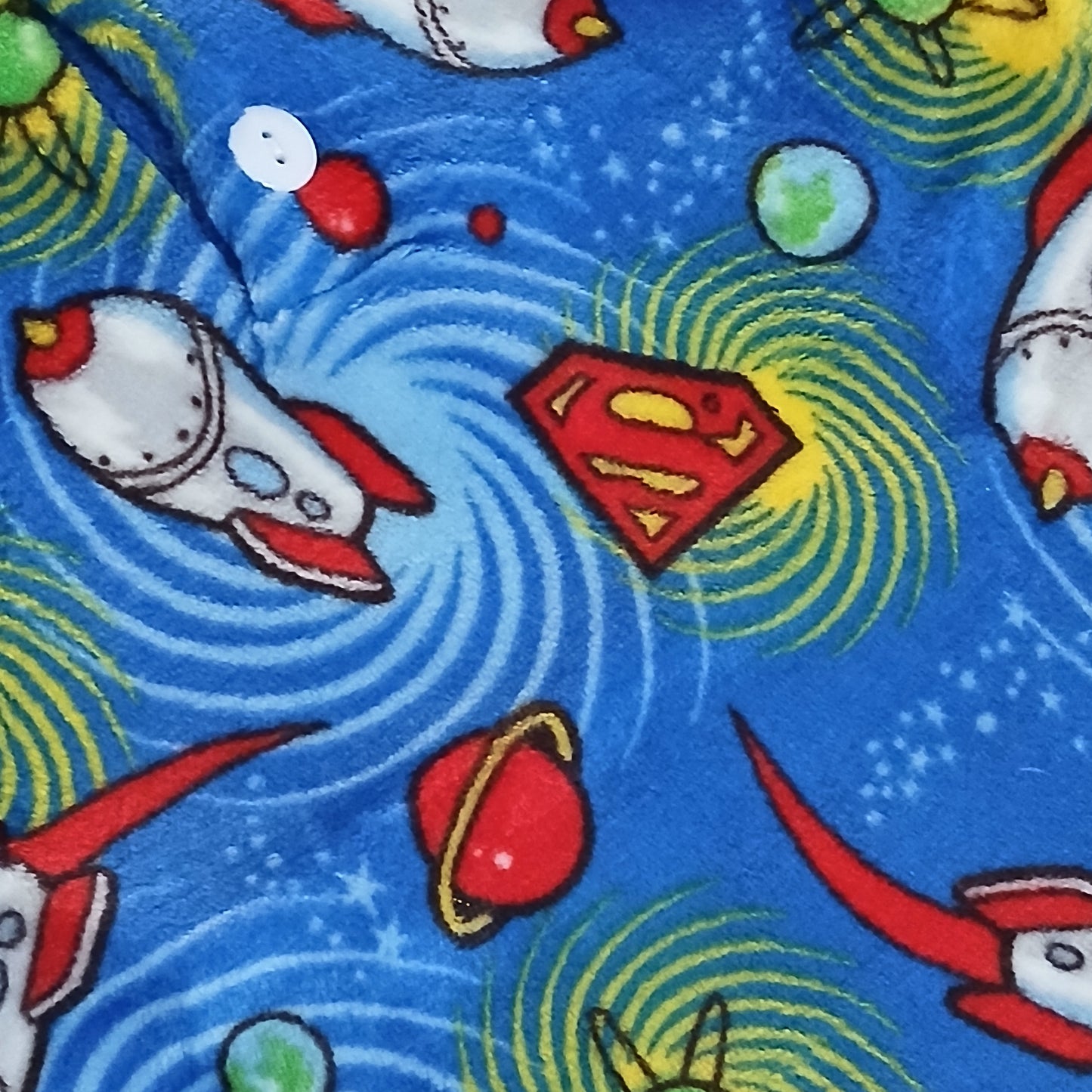 Pyjama Warm Blue Rocket Design Size 1-5y