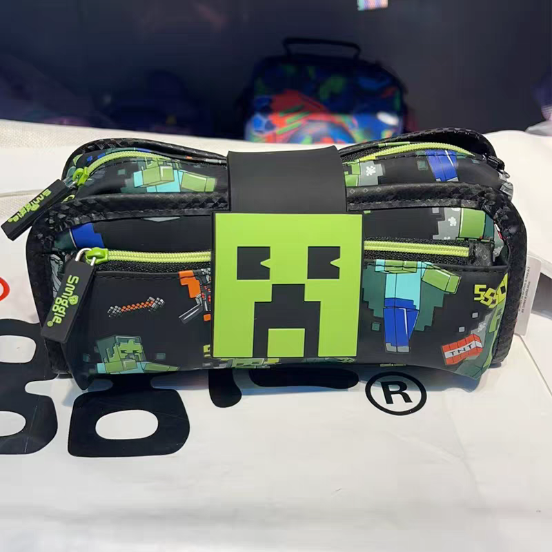 Smiggle Minecraft Design Set Of 3pcs Bottle Lunch Box Backpack 42cm