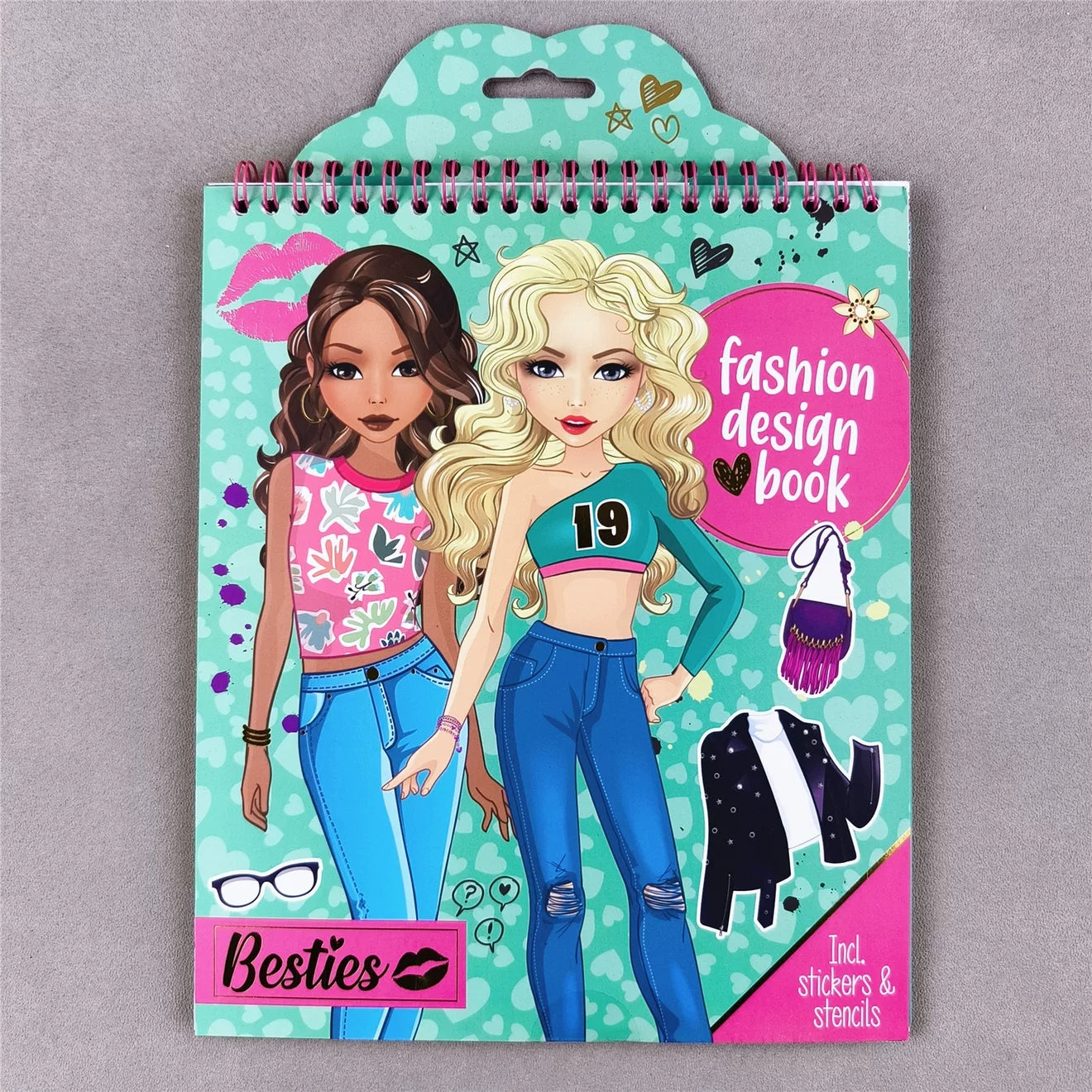 Fashion Design Book " Stickers & Stencils " | Besties | 6+