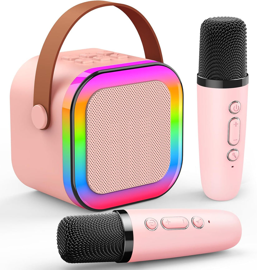 K12 Mini Portable Karaoke Wireless BT Speaker With 2 Microphone