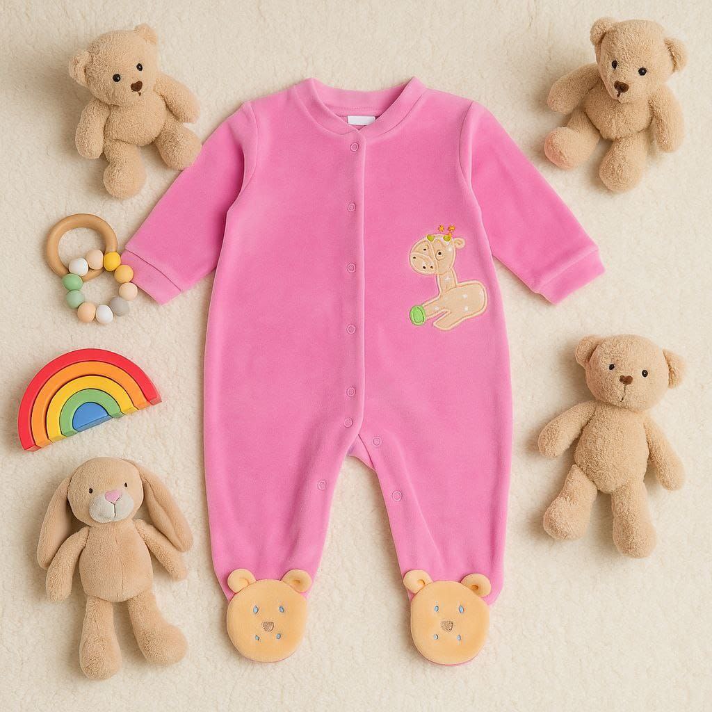 Jumpsuit For Baby Girl Giraffe Design Size 0-12 months