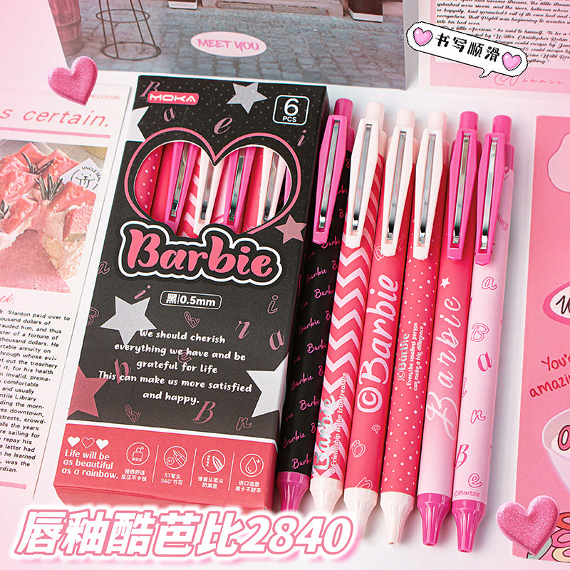 Barbie pen Black Head Pack Of 6 Pcs