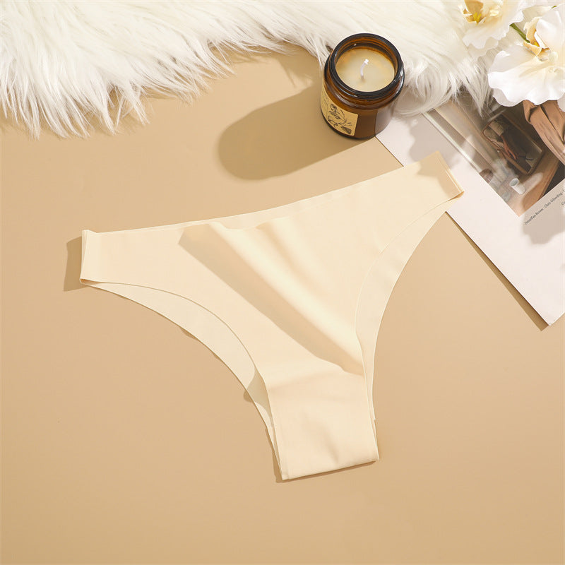 Low Waist Panties Plus Size Seamless Ice Silk Panty Sexy Girl Underwear Breathable Brazilian Pants