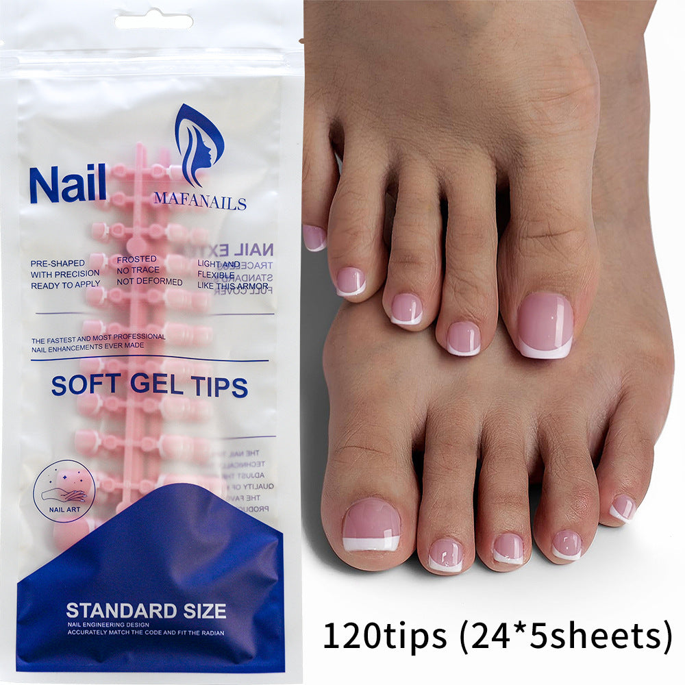 Nails Square French 120 Tips For Women