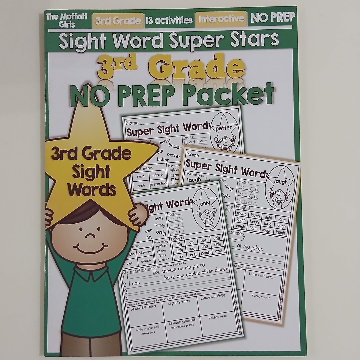Sight Word Super Stars 3rd Grade No Prep Packet