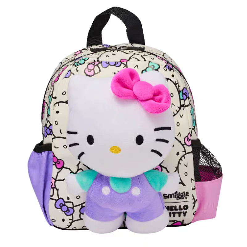 Smiggle Hello Kitty Design Set Of 3pcs Bottle Lunch Bag Backpack 42cm