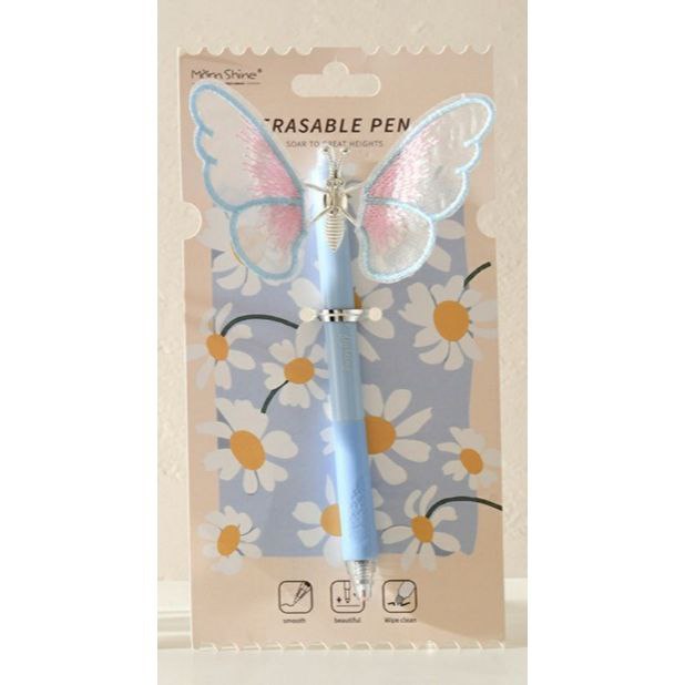 Butterfly Click Gel Pen Erasable Pen Crystal Blue 0.5mm