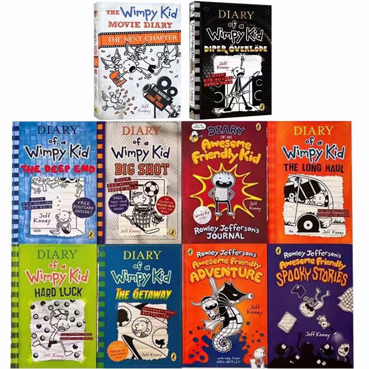 Diary Of A Wimpy Kid Box 1-24 Books By Jeff Kinney