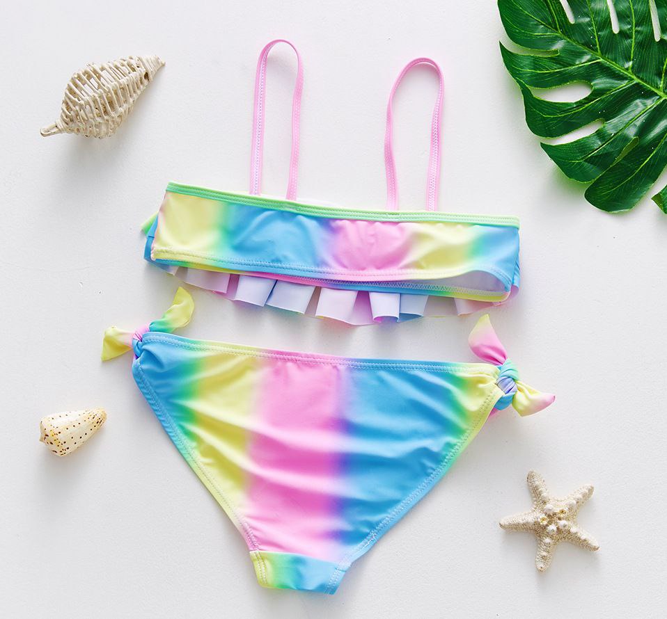 Swimwear For Kids Set Of 2 Pcs Colorful Design Size 3-12y