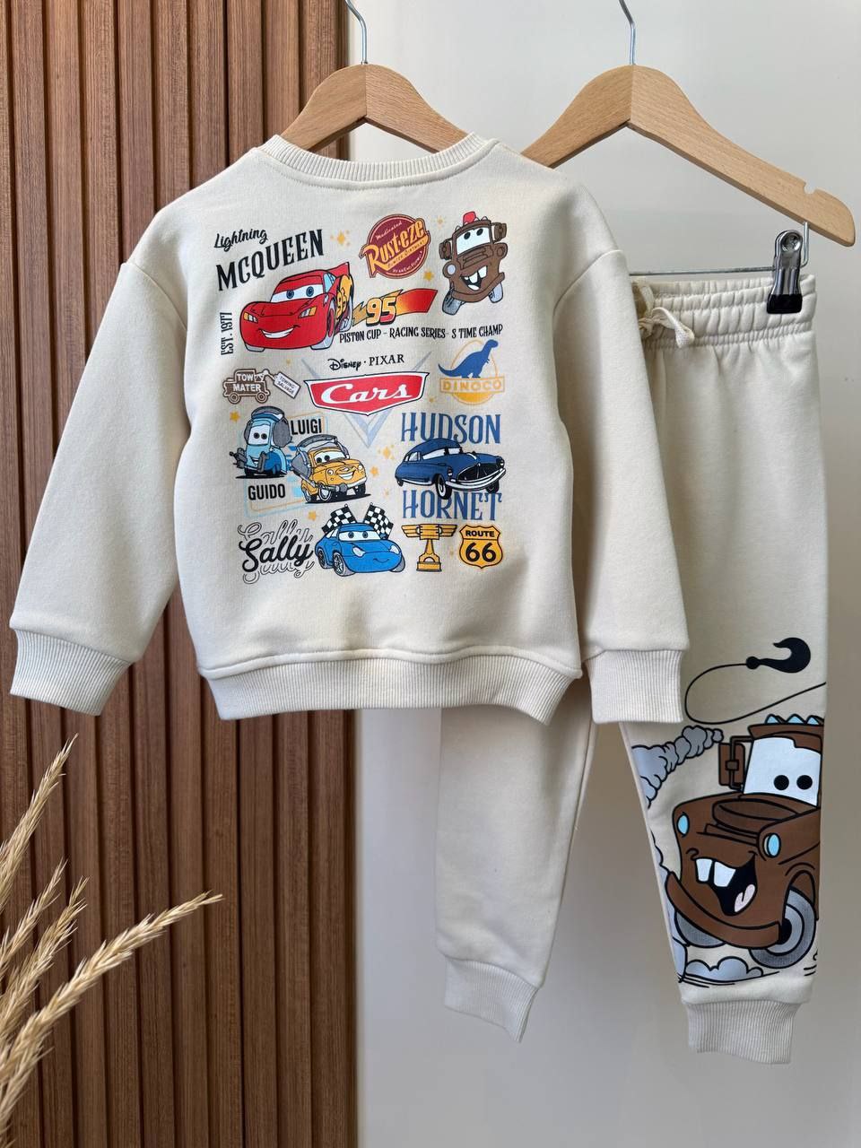 Beige Outfit Disney Cars Design Size 2-8y