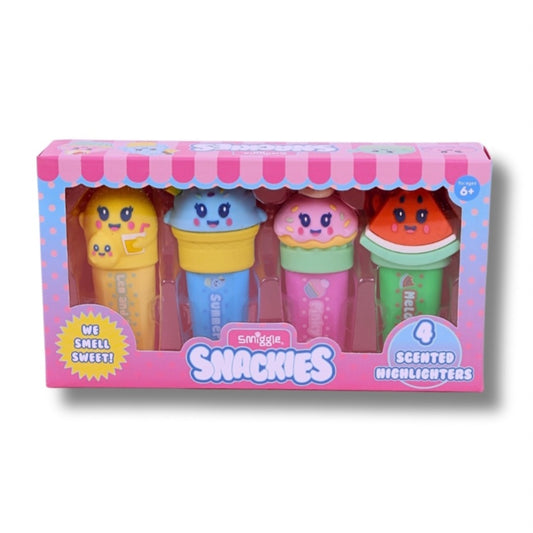 Smiggle Original Snackies Scented Highlighters 4pcs