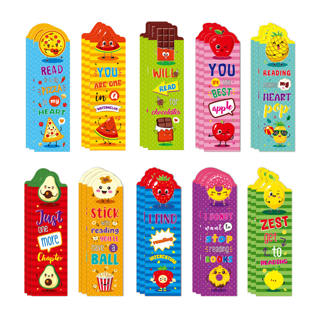 30 Bookmarks With 10 Styles Colorful Paper For Kids