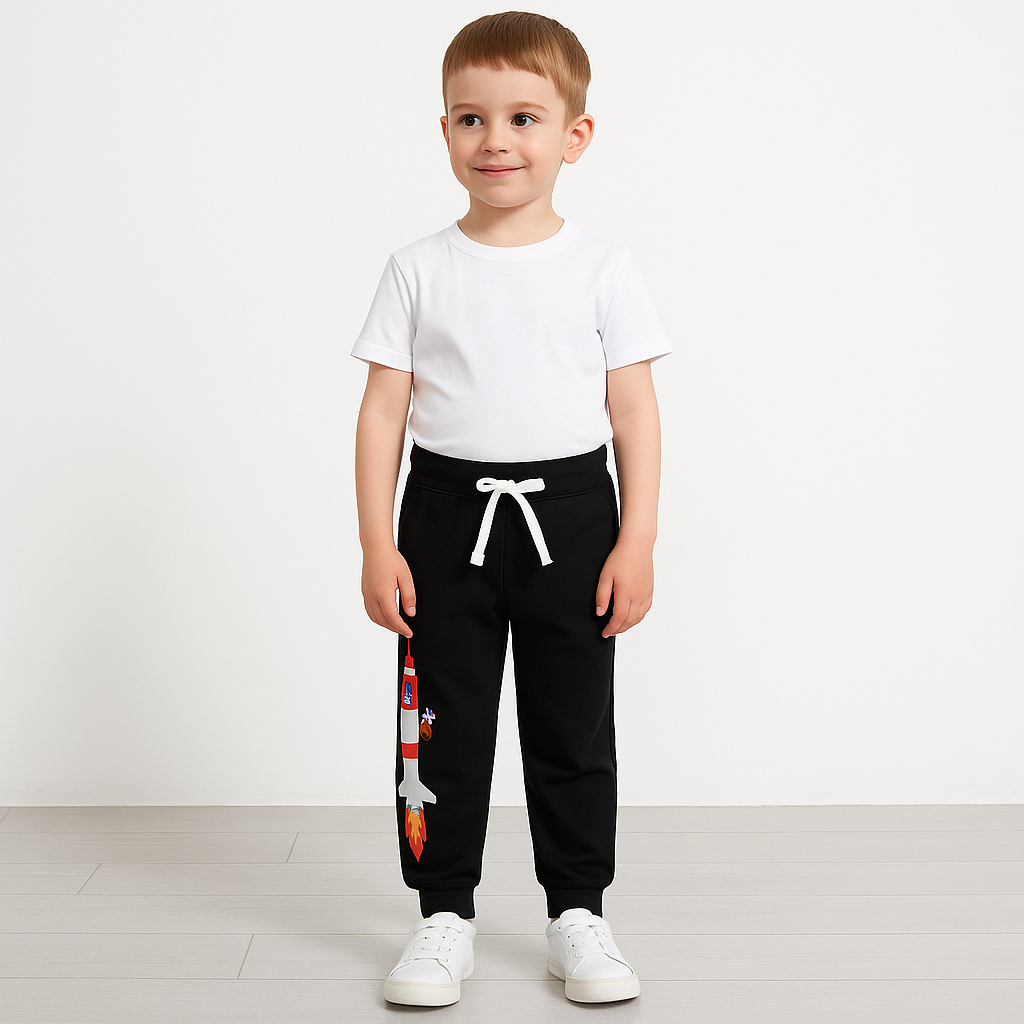 Pants Cotton 100% For Boys Space Design Size 6y