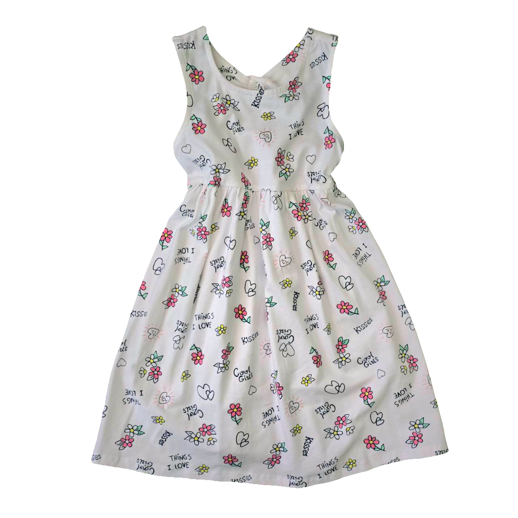 COTTON 100% Dress Girly Design Size 2y