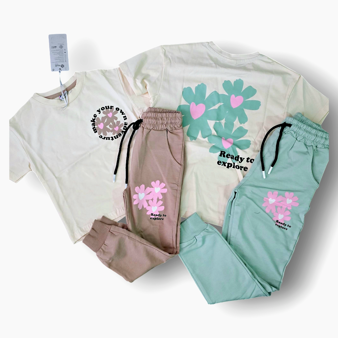 Outfit For Girls Flower Design Size 4-11y