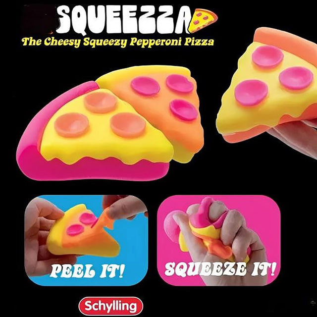 Needoh The Cheesy Squeezy Pepperoni Pizza Squishy Toy | 3+