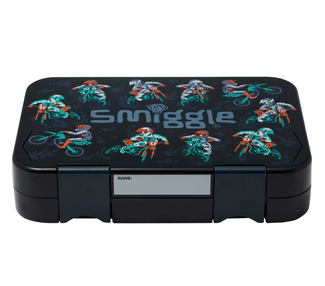Smiggle Lunch Box Motorcycle Design 21x15x4.5