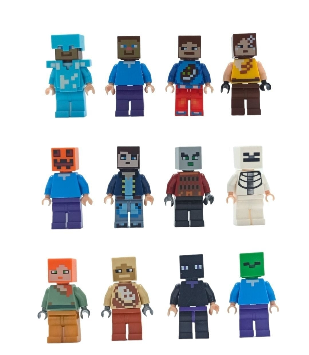 Minecraft Minifigures 12 Pcs With Accessories
