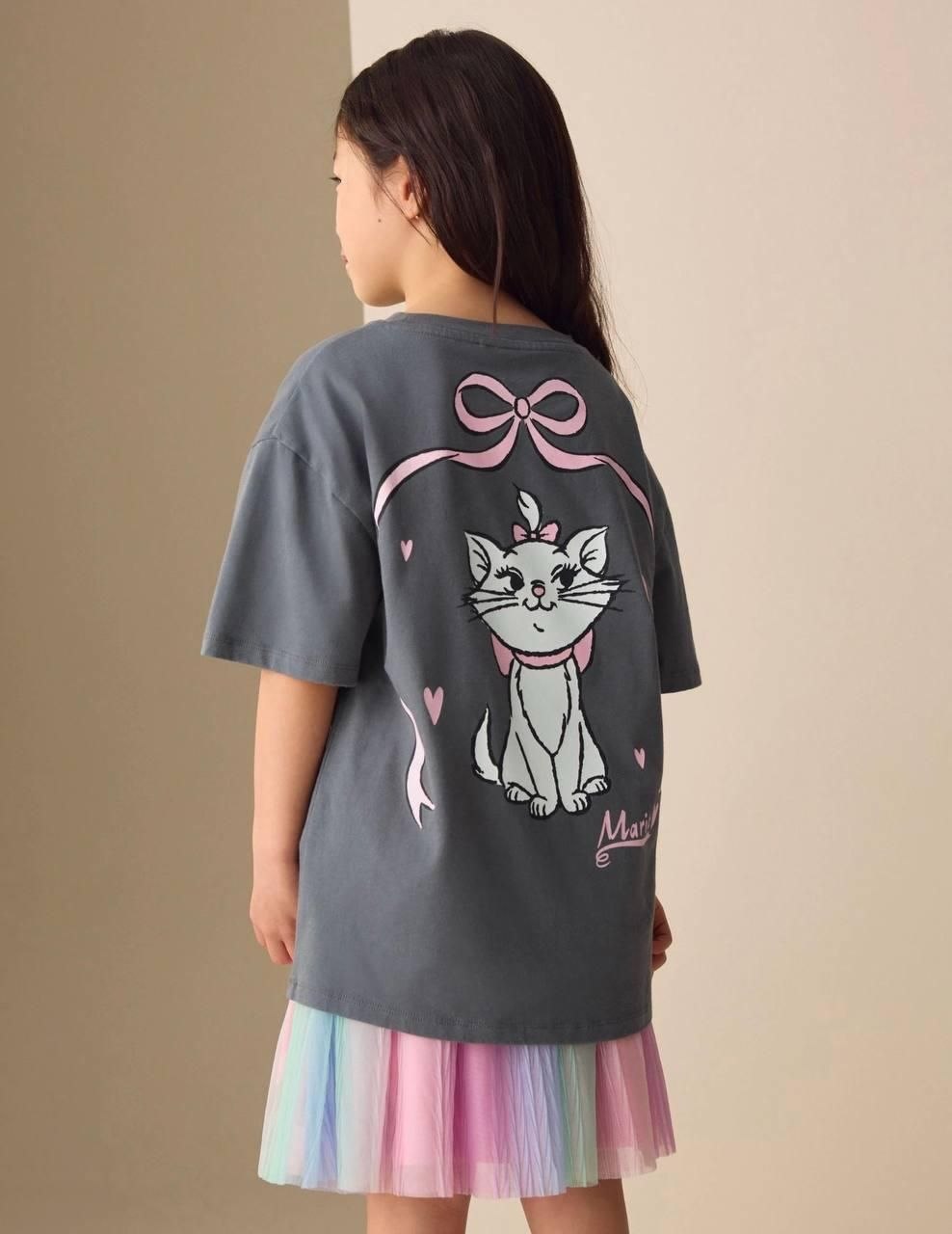 Girls Marie Cat Oversized T-Shirt |Size 5-14y