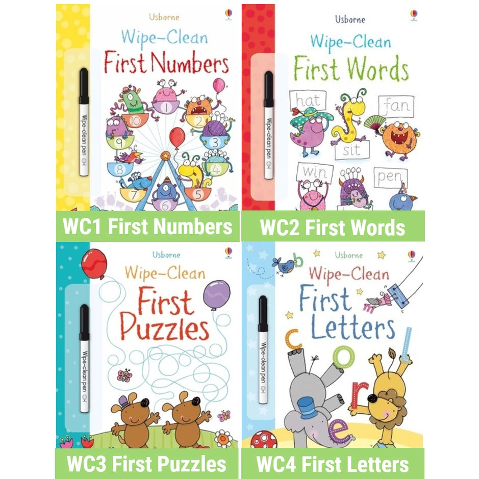 Usborne Wipe-Clean Books For Kids